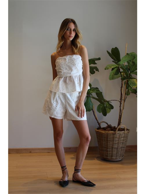 Short in pizzo sangallo DIECI MINUTI | 118571